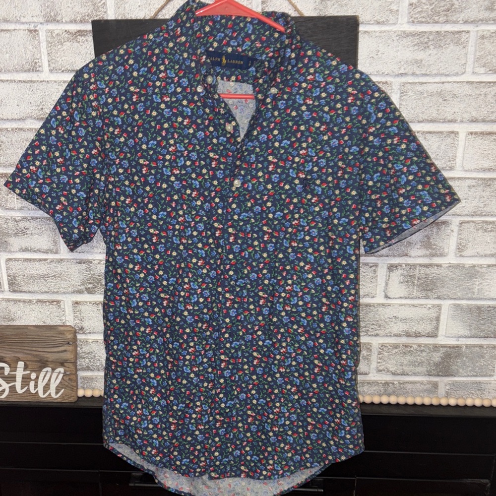 Ralph Lauren Men's Multicolor Floral Button Down Shirt size small